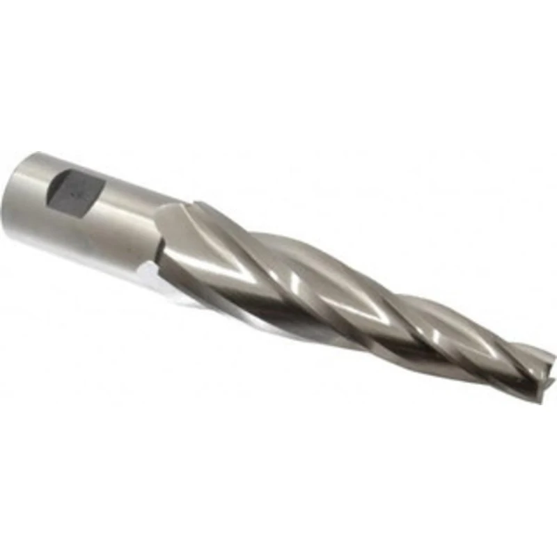 Made in USA 5 per Side 5/8 Small End Diam 5 LOC 4-Flute High Speed Steel Tapered Square End Mill Uncoated, 1-1/4 Shan...